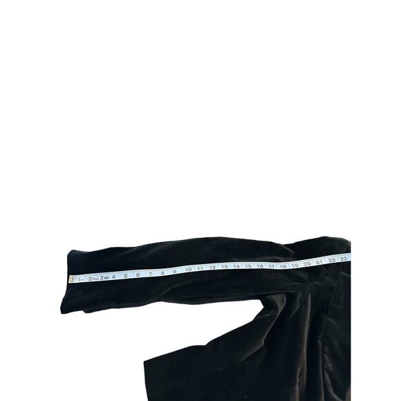 Escada Black Velvet Cotton Blend Tie Front Blazer Size 42 - Picture 10 of 11